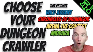 This or That? Dungeon Crawler Edition. Chronicles of Drunagor, Wild Assent, Middara, Arena!