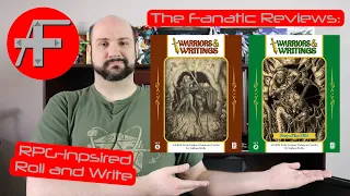 AtF tutorial+review: Warriors and Writings-an RPG-themed Print & Play  Roll & Write by Nice@Dice