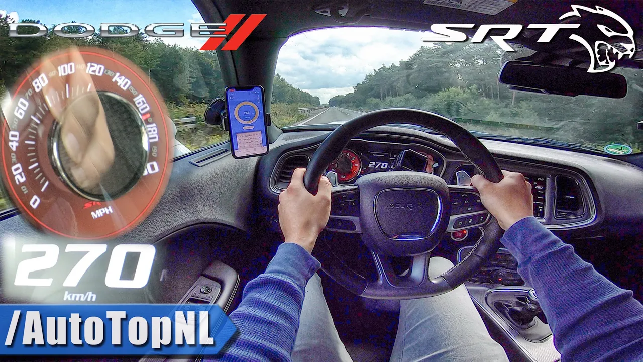 DODGE Challenger HELLCAT 727HP on AUTOBAHN (No Speed Limit) by AutoTopNL