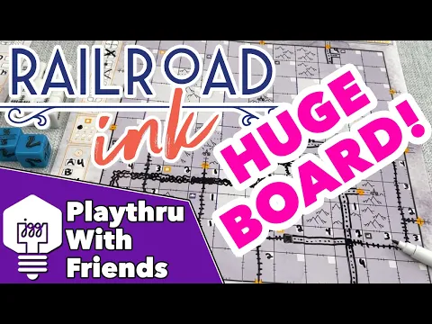 Railroad Ink HUGE BOARD! - Playthru With Friends