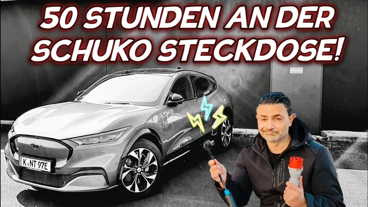 Elektroauto für 50 Stunden an die Steckdose! Wie sicher ist das? #elektroauto  #mustangmache