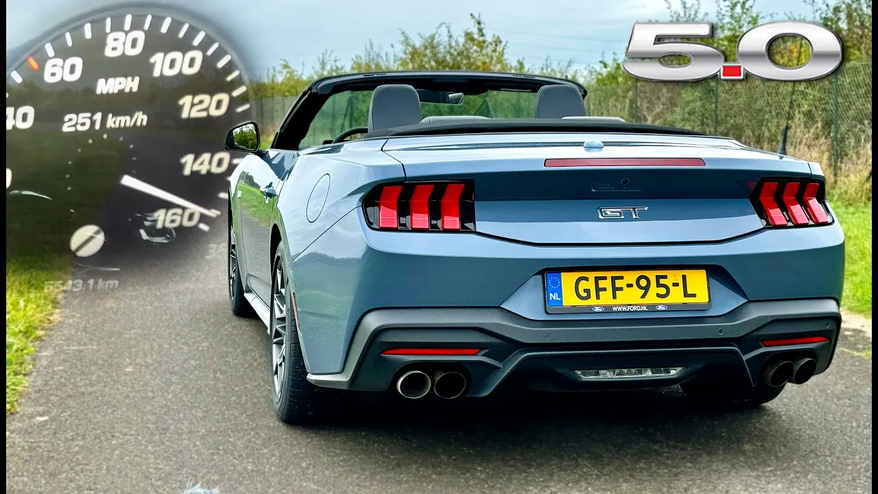 2025 FORD MUSTANG GT EU // 0-100 100-200 TOP SPEED & SOUND