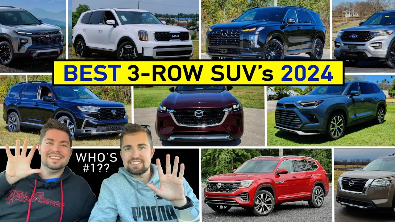 BEST 3-Row Midsize SUVs for 2024 -- Our Expert Ranking After Reviewing ALL of Them! (Top 10)
