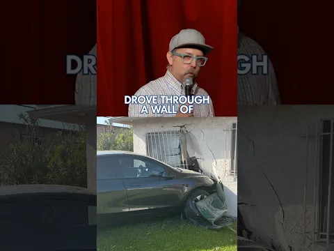 A Tesla Crashed Through My House Stand Up #tesla #standupcomedy #comedyshow #carcrash #comedian