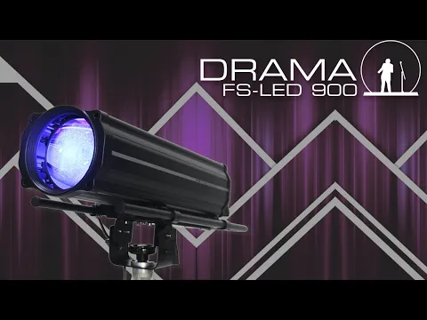 Product video thumbnail for Mega Lite Drama FS-LED 900 350W LED Follow Spot with Stand