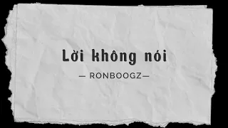 LỜI KHÔNG NÓI