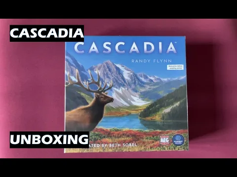 Unboxing Cascadia Board Game Kickstarter Edition