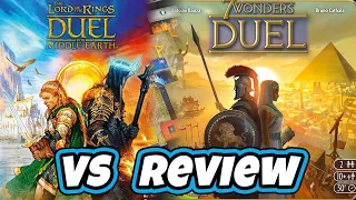 LOTR DUEL vs 7 WONDERS DUEL | Review and Comparison