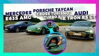 0-200km/h: Audi e-tron RS GT vs. Mercedes E63s AMG vs. Taycan Crossturismo Turbo S