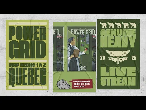 Power Grid: Quebec w/ BOTH New PPs - 5p Teaching, Play-through, & RoundTable by Heavy Cardboard