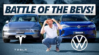 2025 Tesla Model Y v Volkswagen ID.5 GTX | Two EVs, one winner –Germany or China?
