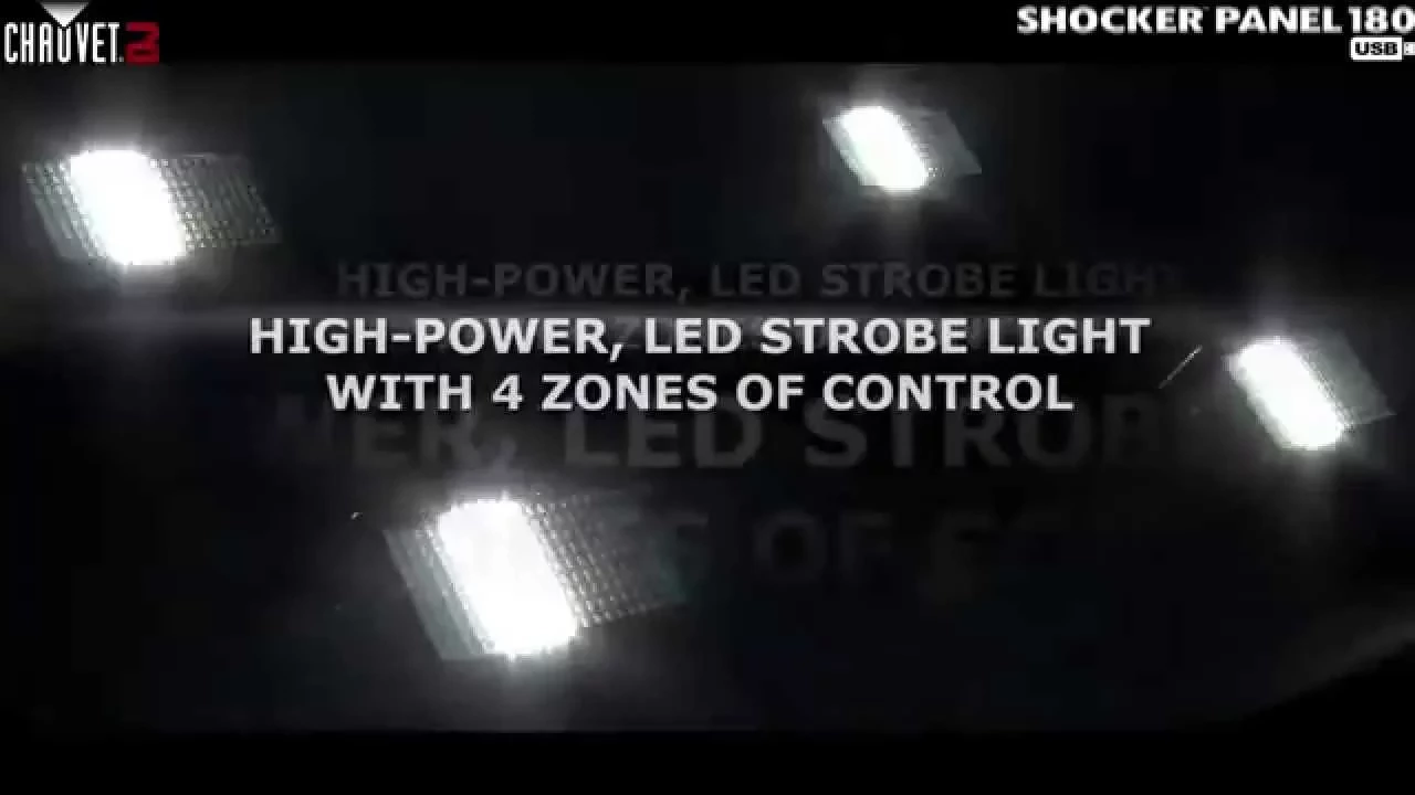 Product video thumbnail for Chauvet Shocker Panel 180 USB LED Strobe w USB DMX