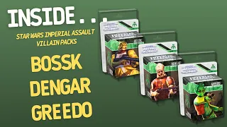 Star Wars Imperial Assault Bossk, Dengar, and Greedo Villain Packs | Inside #703