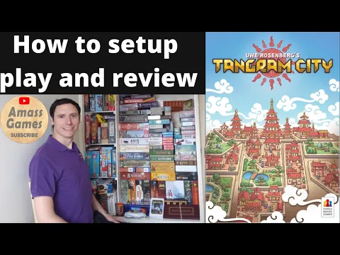 Tangram City how to setup play review Uwe Rosenberg polyomino #boardgame #solo  #tabletop AmassGames
