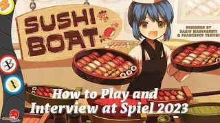 Sushi Boat Interview at the @Japanimegames booth at Spiel 2023