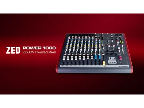 Product video thumbnail for Allen &amp; Heath Zed P1000 12-Channel Powered Mixer
