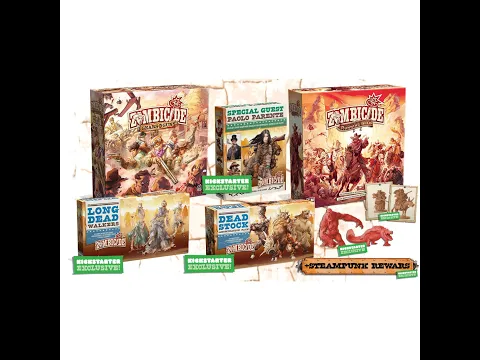 Unboxing CMON Cool Mini or Not Wild West Zombicide Undead or Alive Kickstarter Full Steam All In