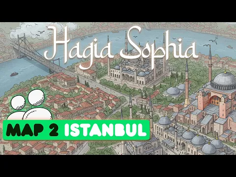 Hagia Sophia the Board Game (Istanbul Map) | Learn Through a Full 2-Player Game