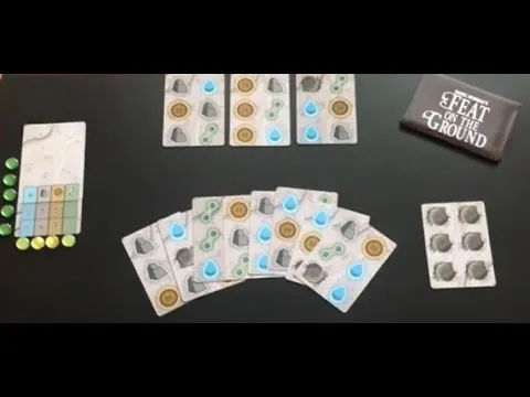 Feat On The Ground game for two players. Button Shy Games.