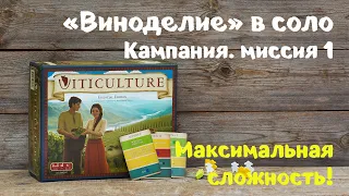 Настольная игра "Виноделие". Кампания на одного, миссия 1. Super Hard Automa, Agressive mode