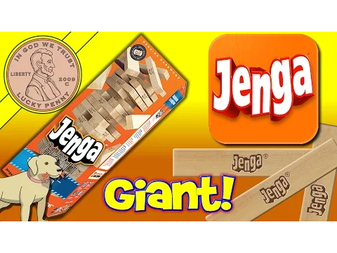 Jenga Giant Genuine Hardwood Edition Family Game Time! Butch Gets Crushed Under Giant Jenga Blocks