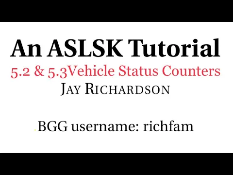 ASLSK Tutorial Vehicle Status Counters