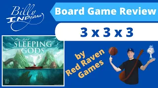 Sleeping Gods 3 x 3 x 3 Board Game Review (reflecting on Red Raven's latest Kickstarter Blockbuster)