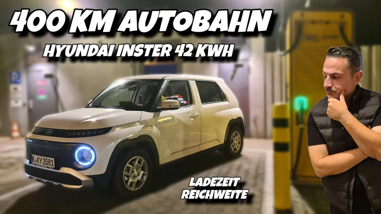 Elektro Preisknaller Hyundai Inster 42 kWh Autobahnreichweite & Ladezeit. #ev #roadtrip