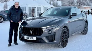 Road Trip special over the Alps to St. Moritz in the wild V8 Maserati Levante Trofeo.