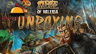 Unboxing Siege of Valeria, the first solo board game in the Valeria Universe, a tower defense game.