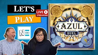 Let's Play AZUL DUEL - Live Board Game Playthrough & Review e162