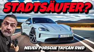 Das verbraucht der neue Porsche Taycan mit Heckantrieb in der Stadt!