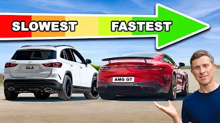 Fastest v slowest cars of every brand RANKED!