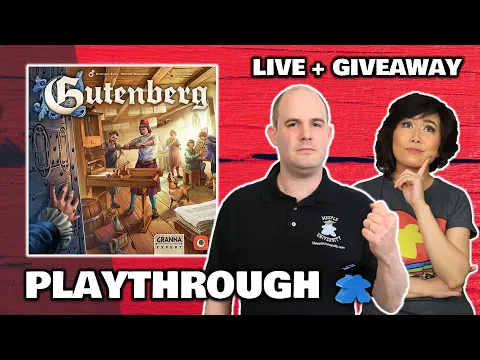 Gutenberg - LIVE Playthrough Board Game & Worldwide Giveway
