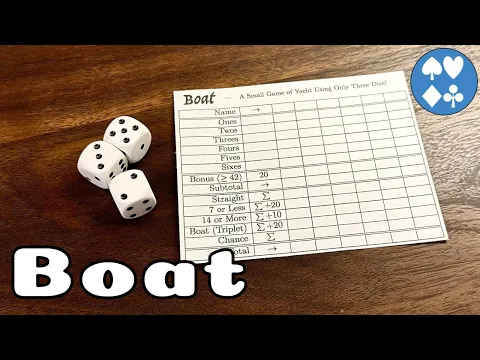 How to Play Boat | a three dice yahtzee style game