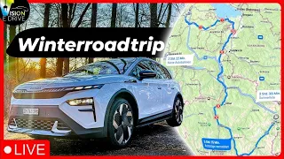 350km Winterroadtrip inkl. 2200m Alpenpass - LIVE aus dem Škoda Elroq RS