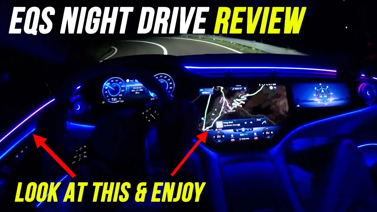 Mercedes EQS night ride REVIEW!