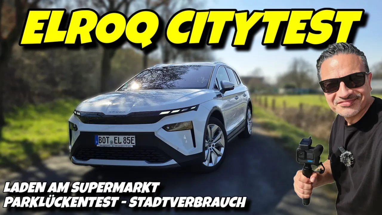 Skoda Elroq Citytest! Stadtverbrauch Parklücken Laden bei Aldi. Elektroauto #ev