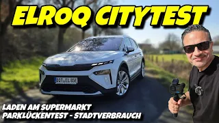 Skoda Elroq Citytest! Stadtverbrauch Parklücken Laden bei Aldi. Elektroauto #ev