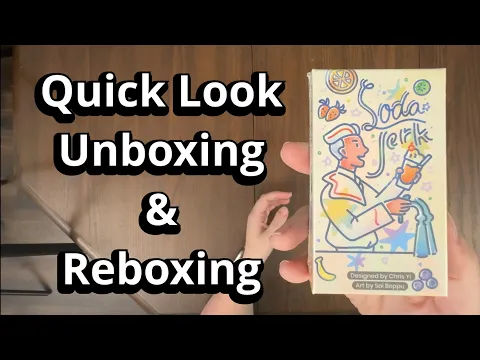 Soda Jerk - Card Game - Quick Look Unboxing & Reboxing - What's in the Box?