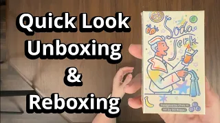 Soda Jerk - Card Game - Quick Look Unboxing & Reboxing - What's in the Box?