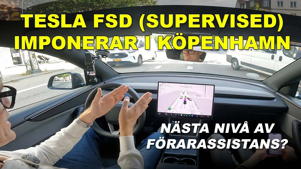 Tesla FSD (Supervised) imponerar - nästa nivå förarassistans?