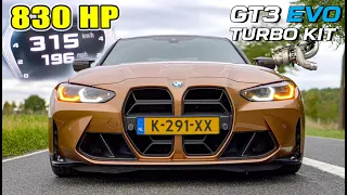 830HP BMW M3 G80 with MOST ADVANCED S58 TURBOS hits the AUTOBAHN!
