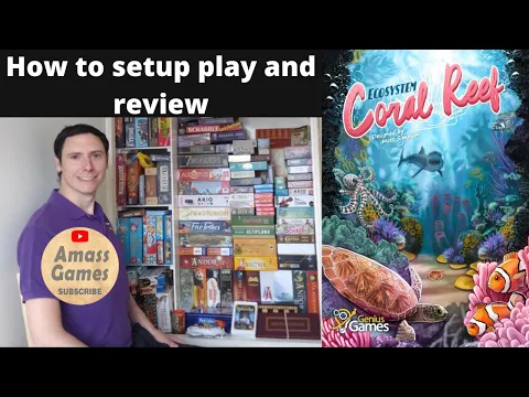 Ecosystem: Coral Reef educational board game how to setup play & review #games #amassgames #gametok