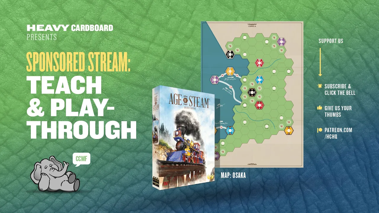 Age of Steam - Osaka - (KS) 5p Teaching & Play-through by Heavy Cardboard