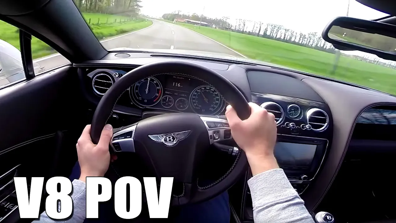 POV Bentley Continental GT V8 4.0 BiTurbo 507 HP FAST! Onboard Drive & Sound