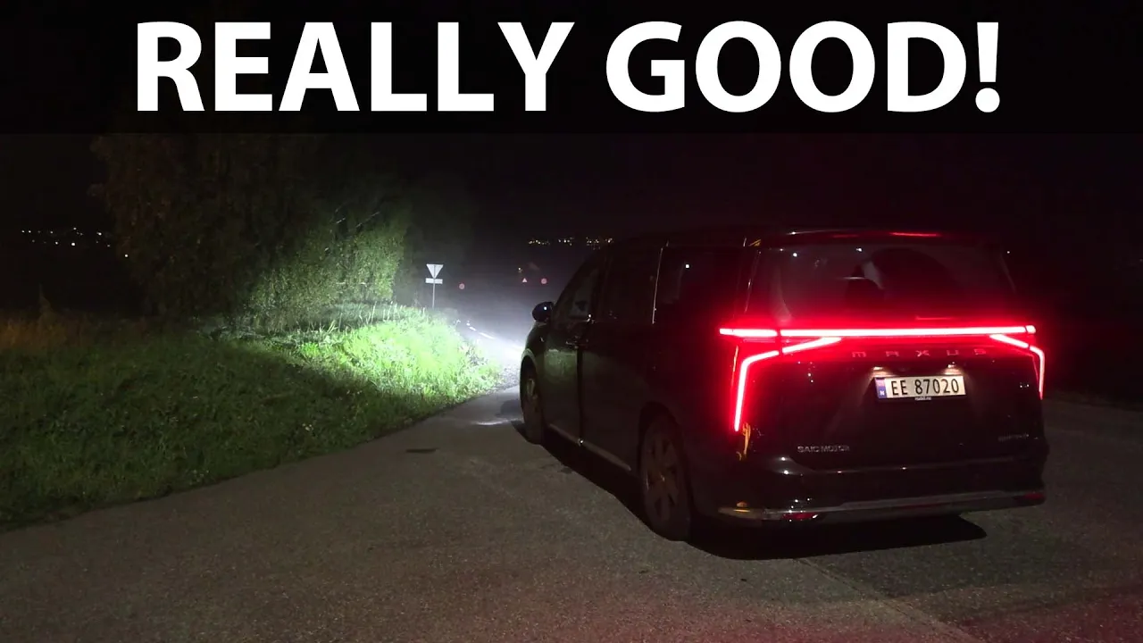 Maxus Mifa 9 headlights test