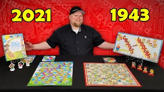 Chutes and Ladders Retro Board Game Review - Milton Bradley (1943) vs. Hasbro (2021)