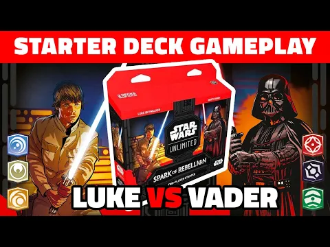 Star Wars Unlimited IRL Starter Deck Gameplay! Luke Skywalker VS Darth Vader - SWU TCG