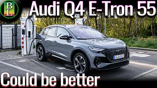NEW Audi Q4 E-Tron 55 quattro - 130 km/h (81mph) range test